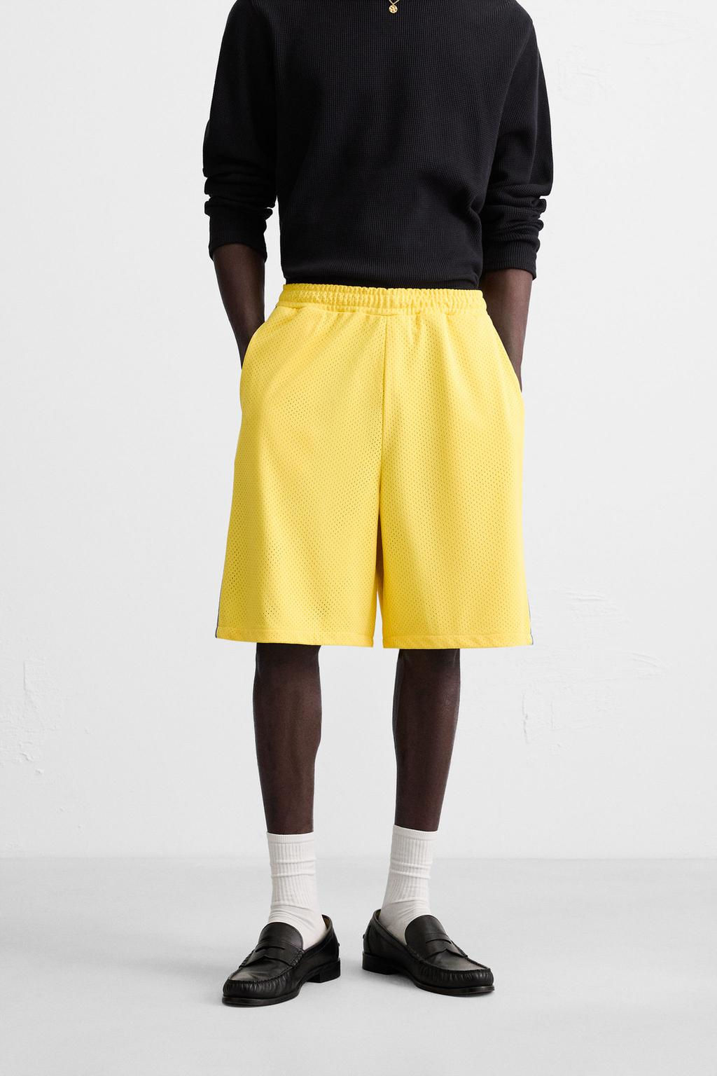 OPEN KNIT TEXTURED TECHNICAL BERMUDA SHORTS - Zara фото 2