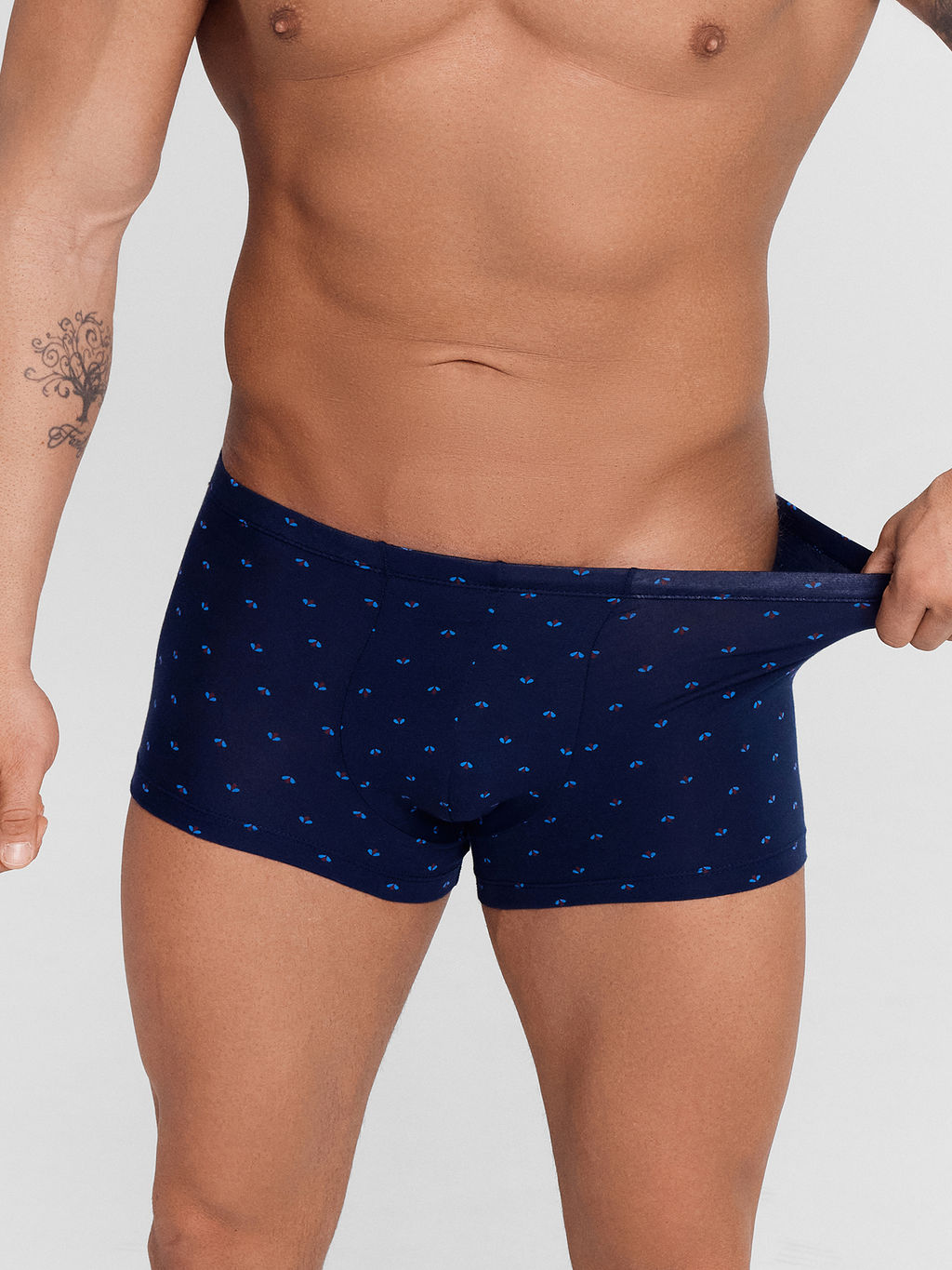 Цена за 2 штуки! Трусы боксеры мужские синие с принтом узор на море 411216 - Mark formelle фото 2
