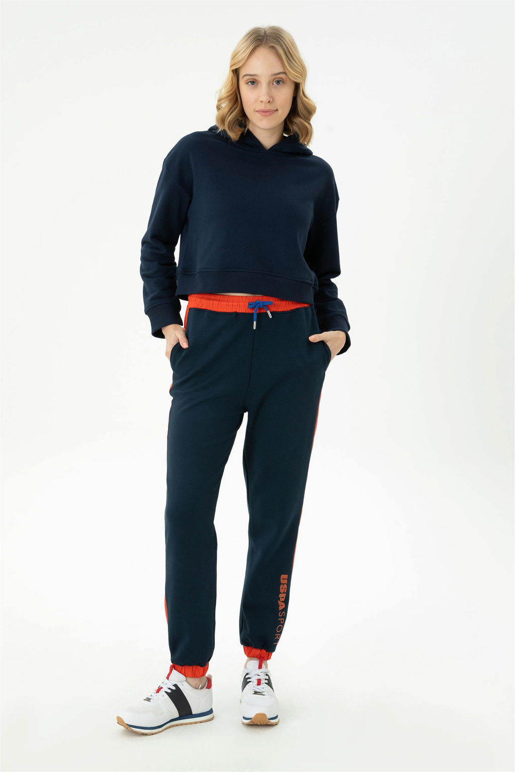 Женская темно-синяя толстовка с капюшоном Неожиданная скидка в корзине - U.s. polo assn фото 5