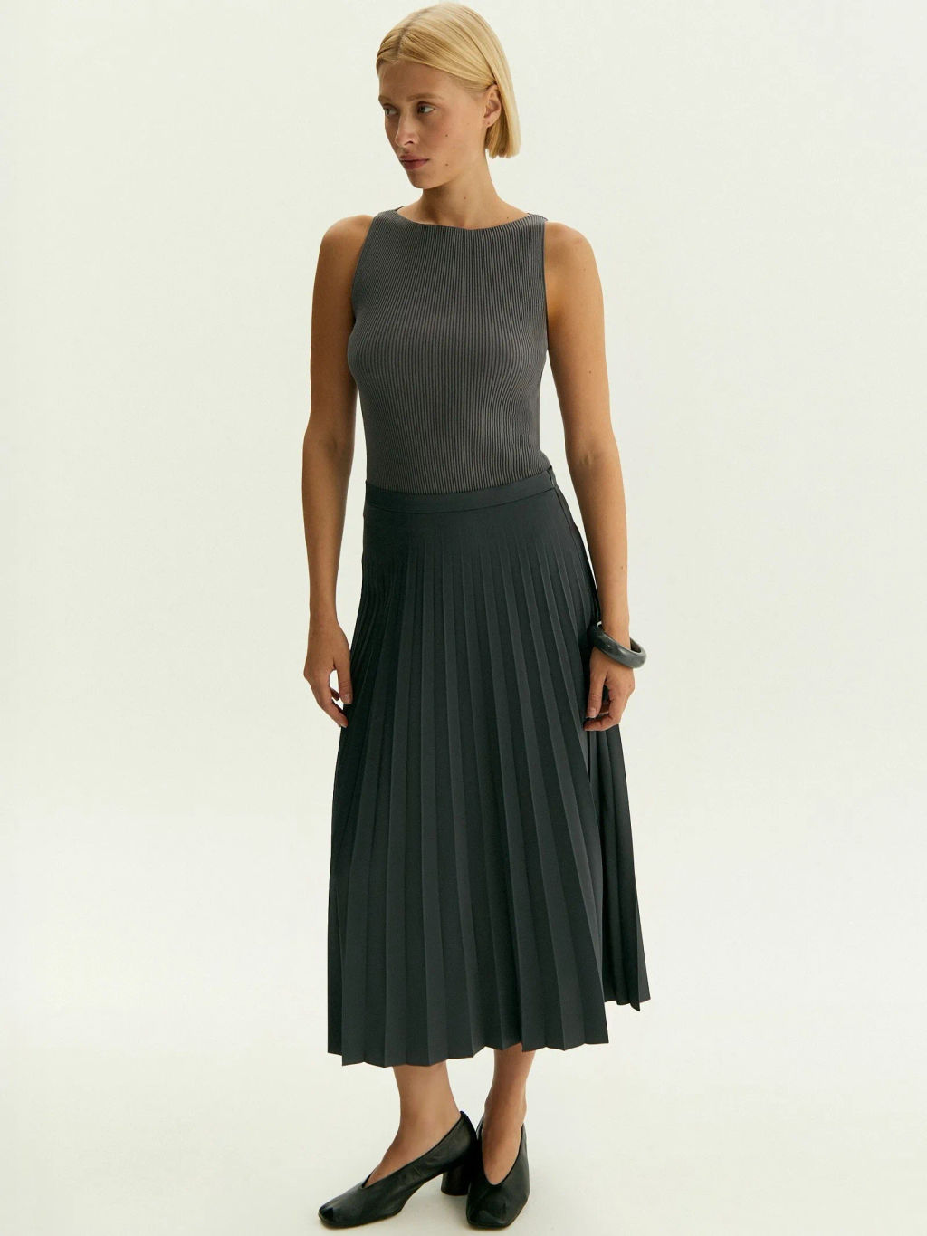 Юбка-плиссе миди, S1066/posh - Emka фото 3