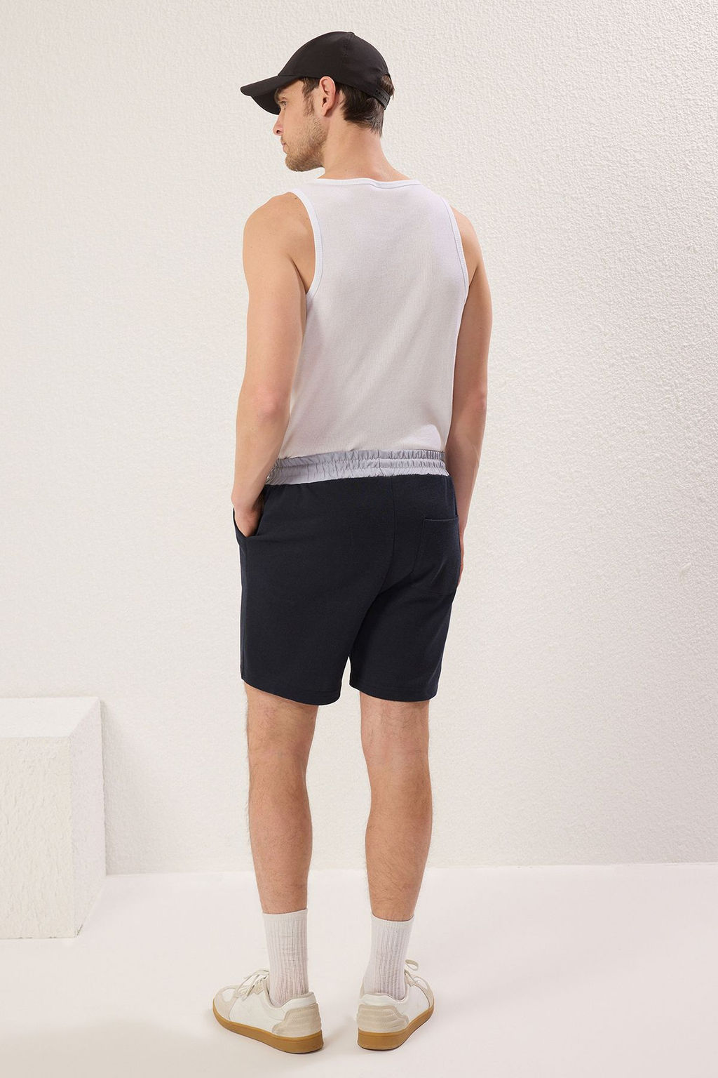 TRENDYOL MAN Lacivert Regular/Normal Kesim Kumas Mix Dokulu Pike Sort & Bermuda TMNSS25SR00029 - Trendyolmilla фото 4