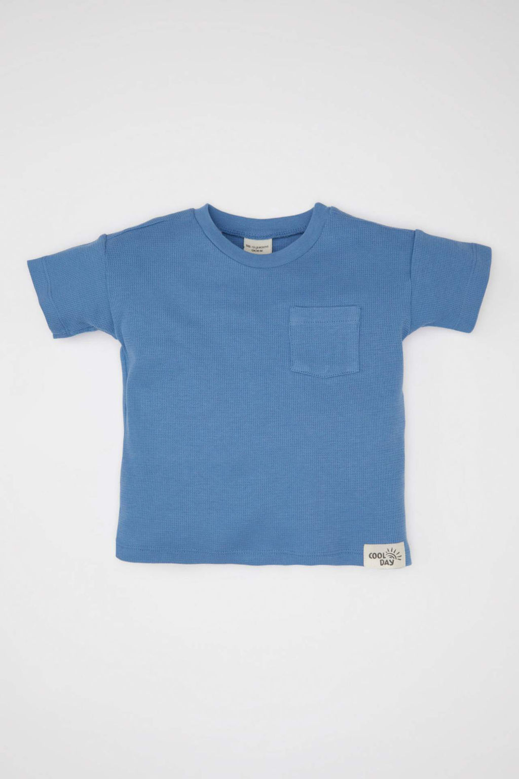 Erkek Bebek Bisiklet Yaka Waffle K?sa Kollu Tisort - Defacto фото 2