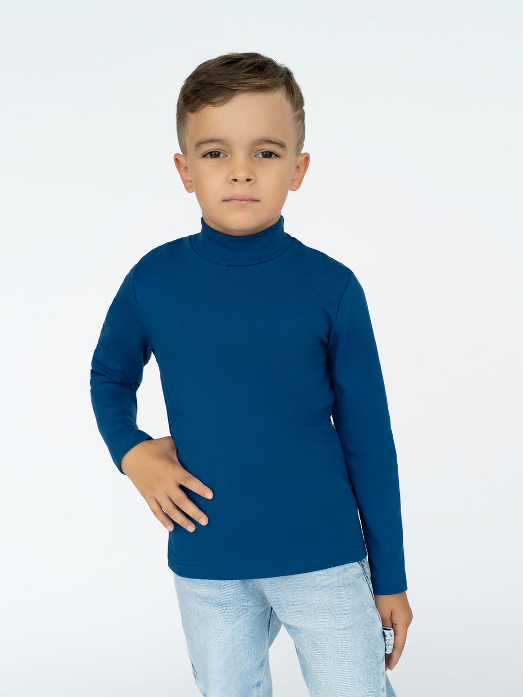 Джемпер-водолазка индиго 645 (110, 60)