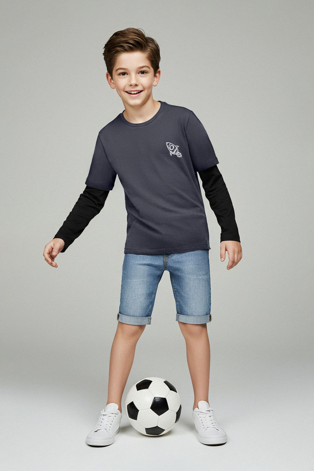 Zumrut Yesili 100% Pamuk Bask?l? Regular Fit Orme Erkek Cocuk T-Shirt TKDAW26TS00012 - Trendyolmilla фото 6