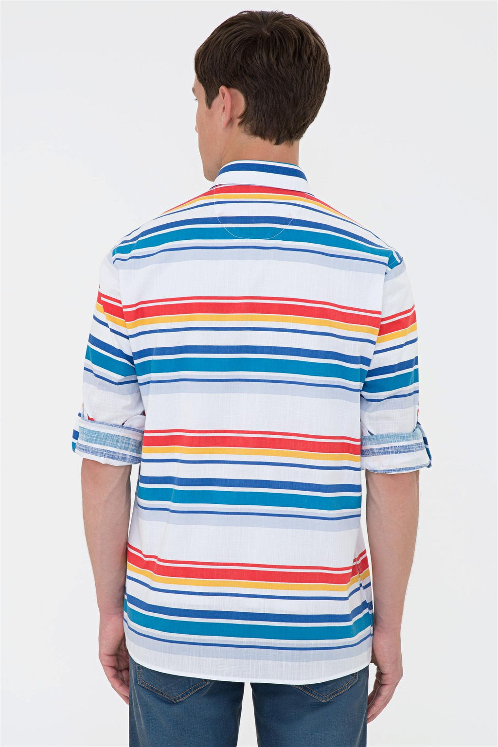 Мужская белая рубашка с длинным рукавом Неожиданная скидка в корзине - U.s. polo assn фото 3