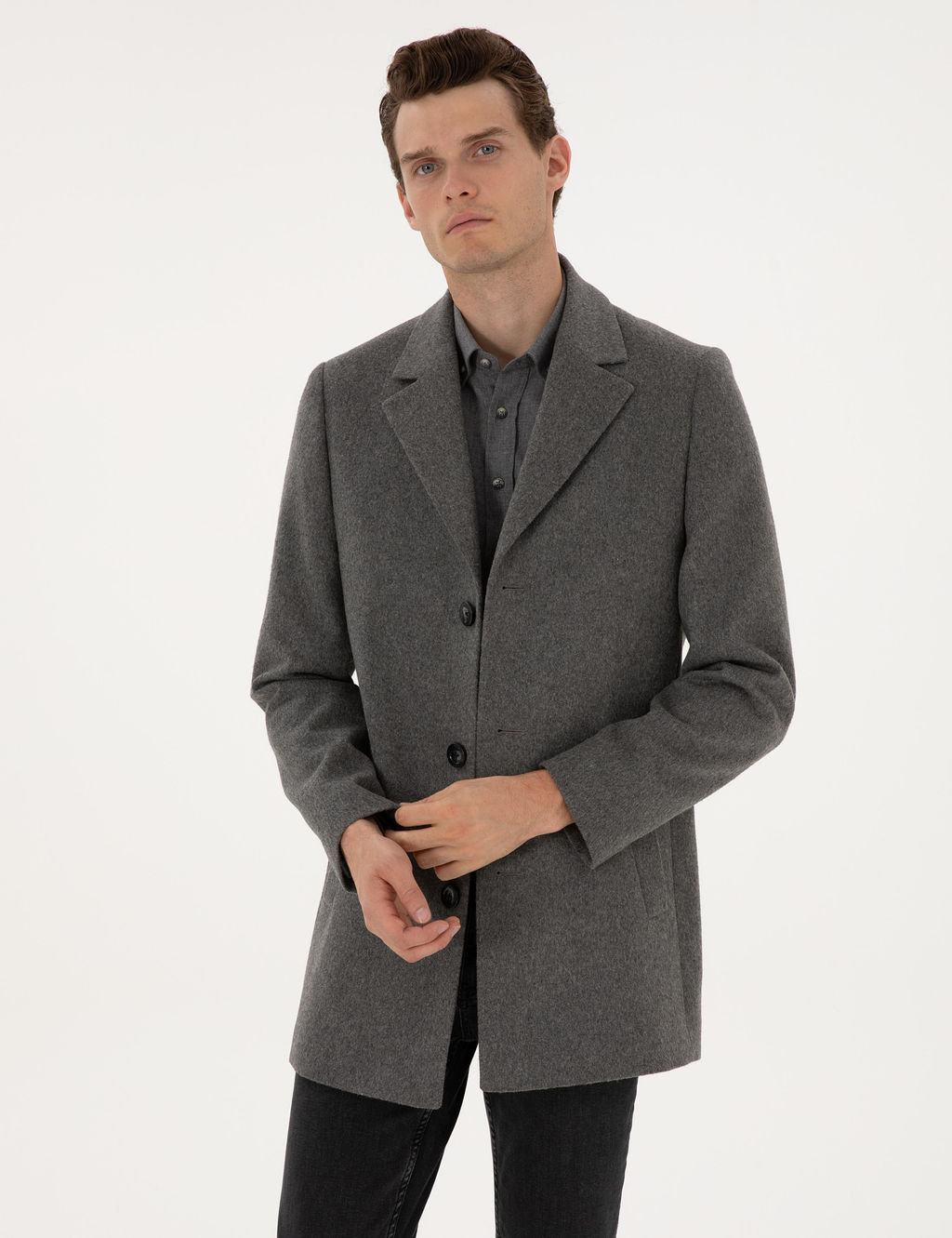 Gri Ex. Slim Fit Ka_e Kaban - Pierre cardin фото 3
