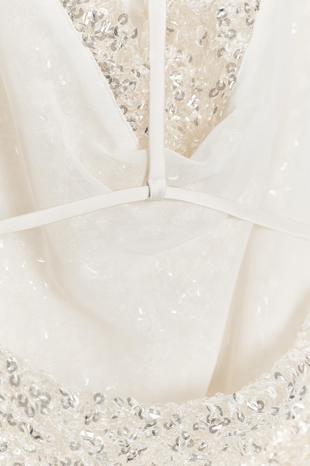 SEQUINNED HALTER TOP
