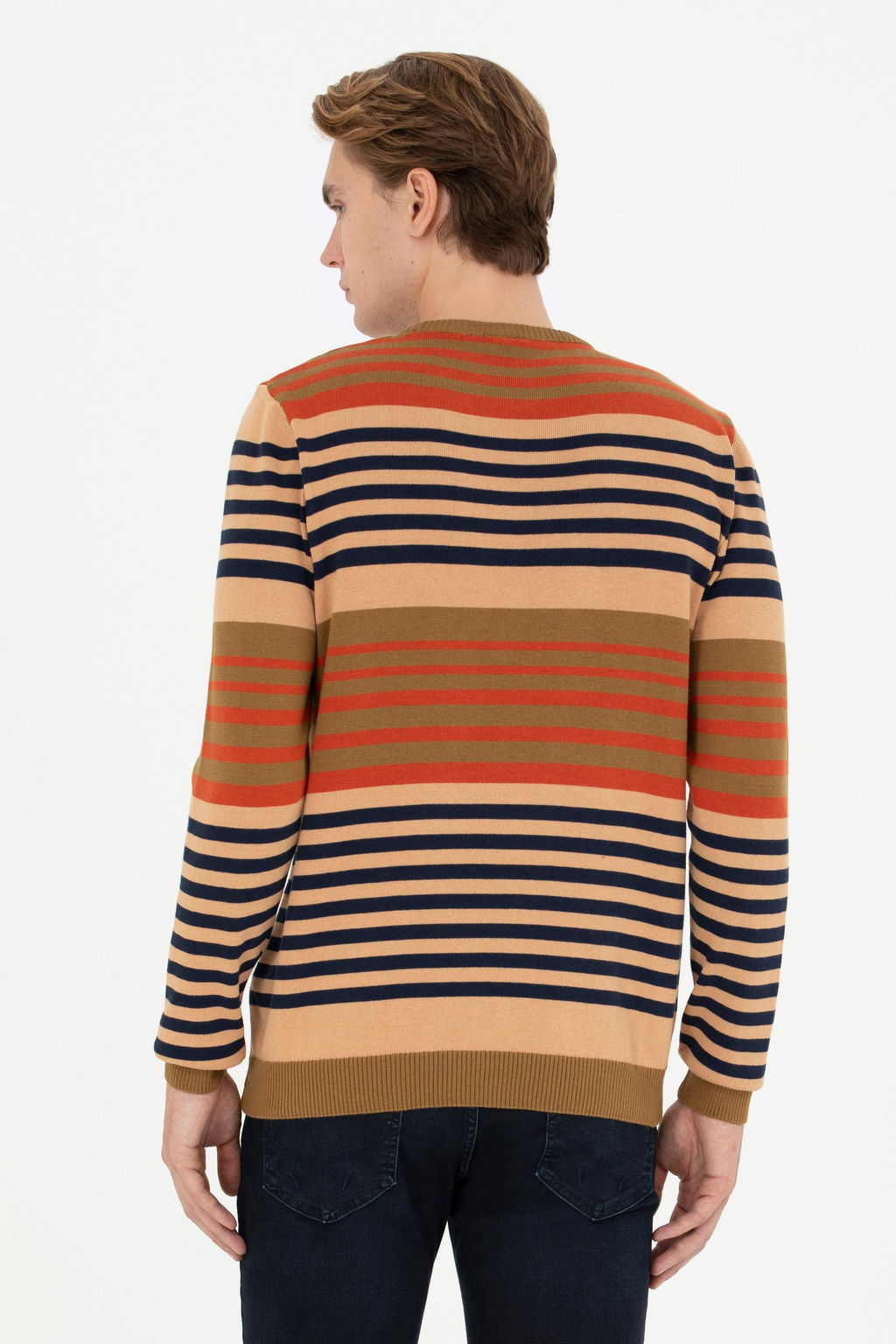 Мужской легкий свитер цвета хаки - U.s. polo assn фото 12