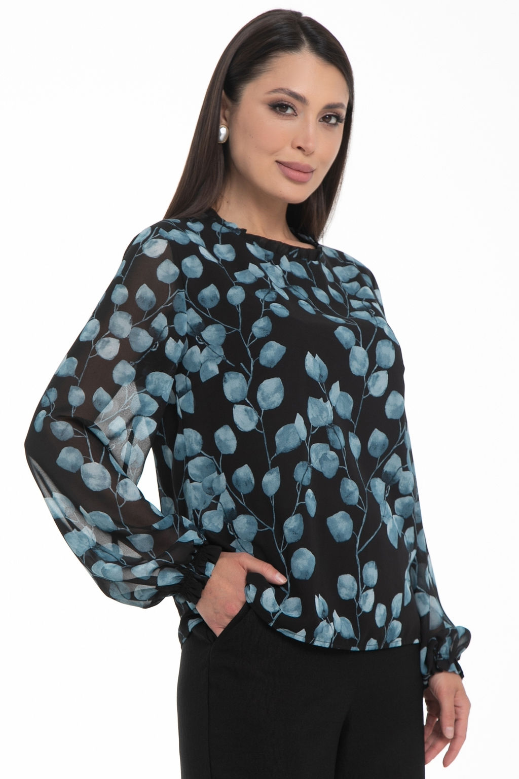 Блуза Волшебный шифон (люблю чёрный)