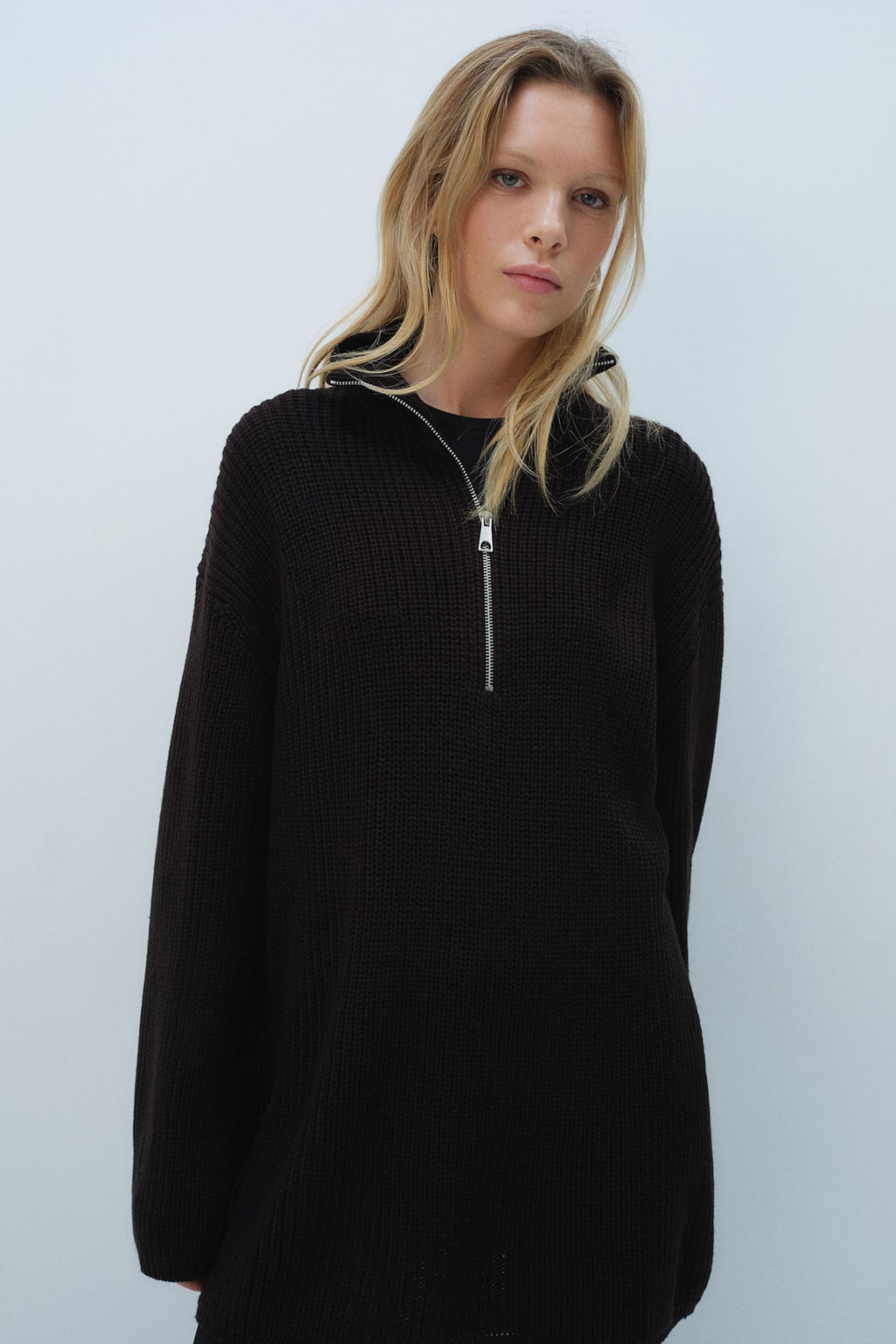 Jersey de punto grueso con media cremallera - H&m фото 5