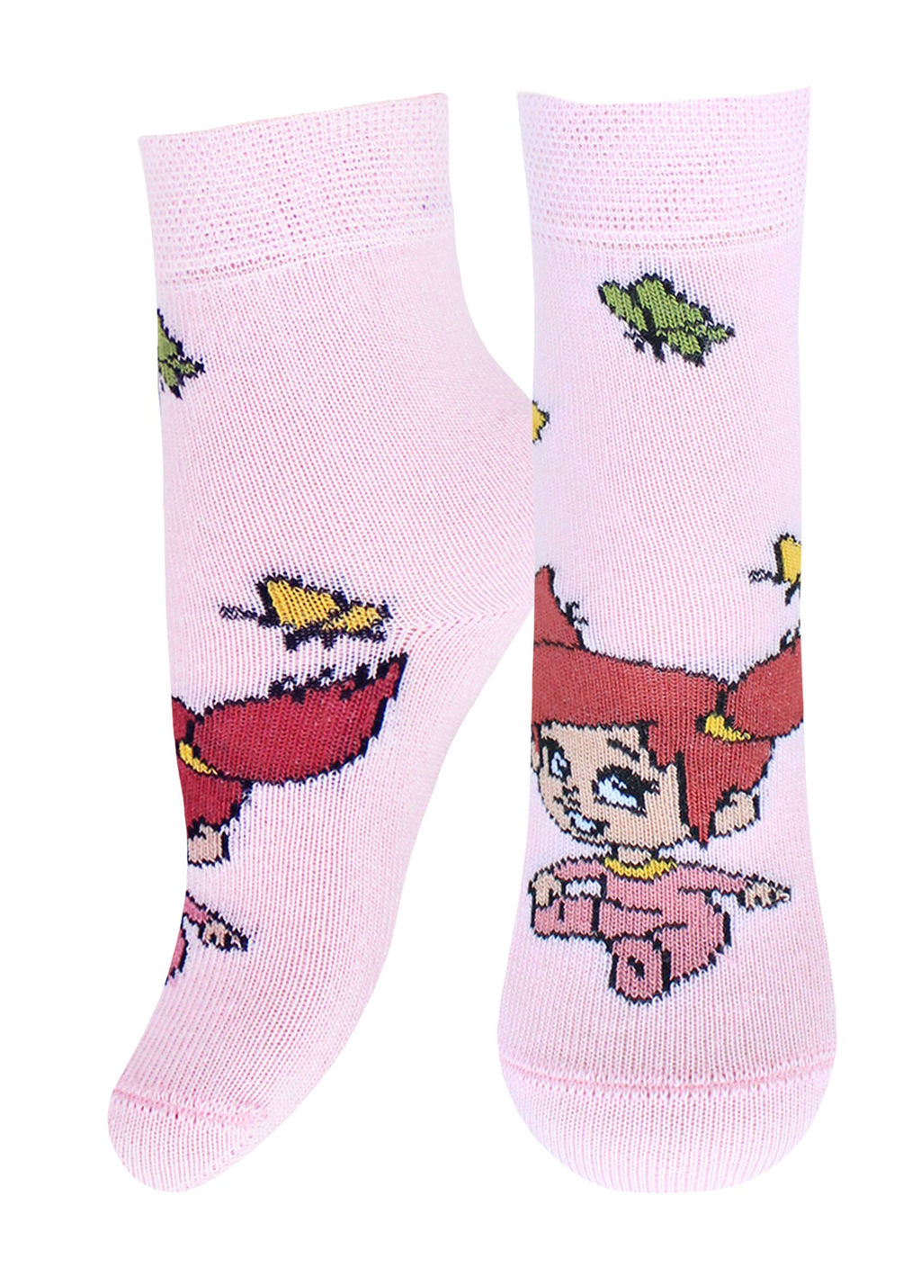 Цена за 2 пары БРЕСТСКИЕ НОСКИ ДЕТСКИЕ 3052 СОЮЗМУЛЬТФИЛЬМ ("Простоквашино", средней длины) БЛ.РОЗОВЫЙ