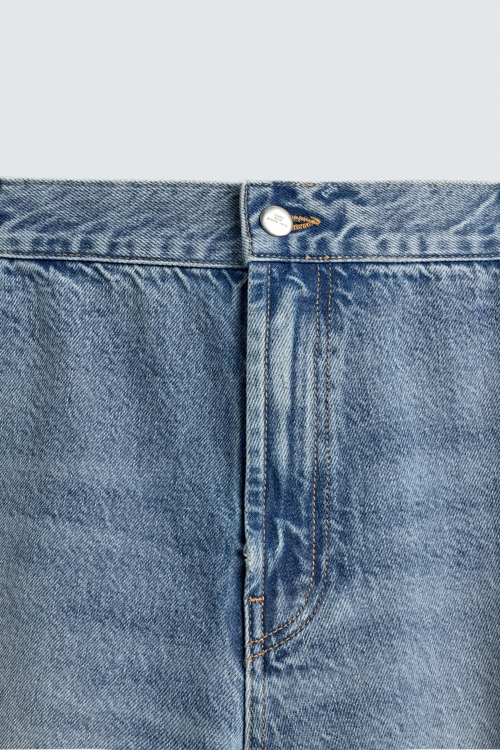 BERMUDA CHINO DENIM RELAXED FIT / Azul - Zara фото 9