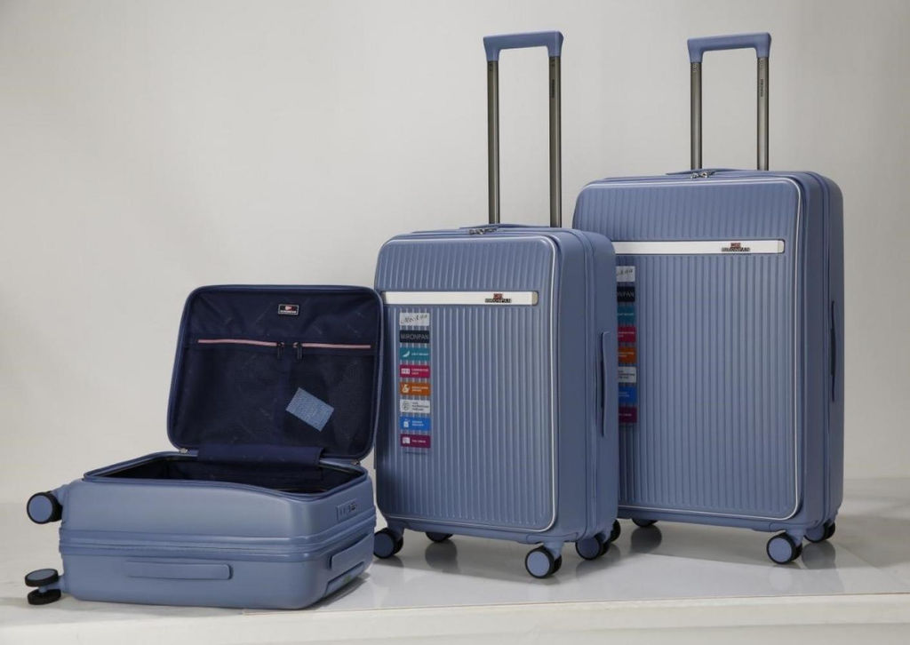 Набор чемоданов , тройка, полипропилен, 2504 Серо-голубой