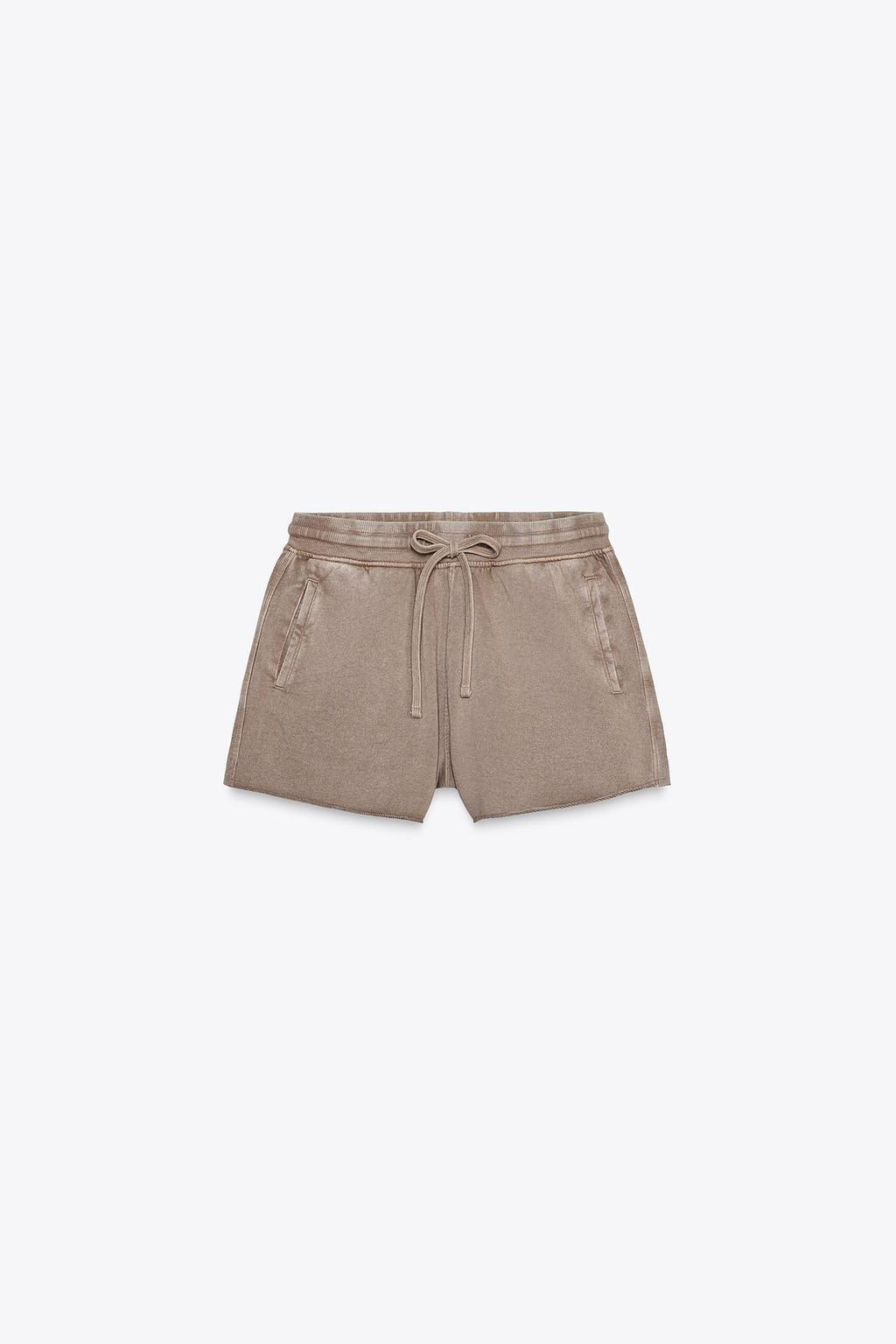 FADED-EFFECT FLEECE SHORTS - Zara фото 16