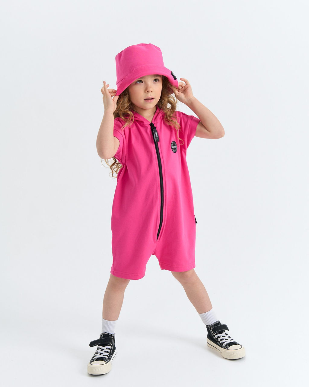 Ромпер на молнии с капюшоном Бабл-гам - Bungly фото 2
