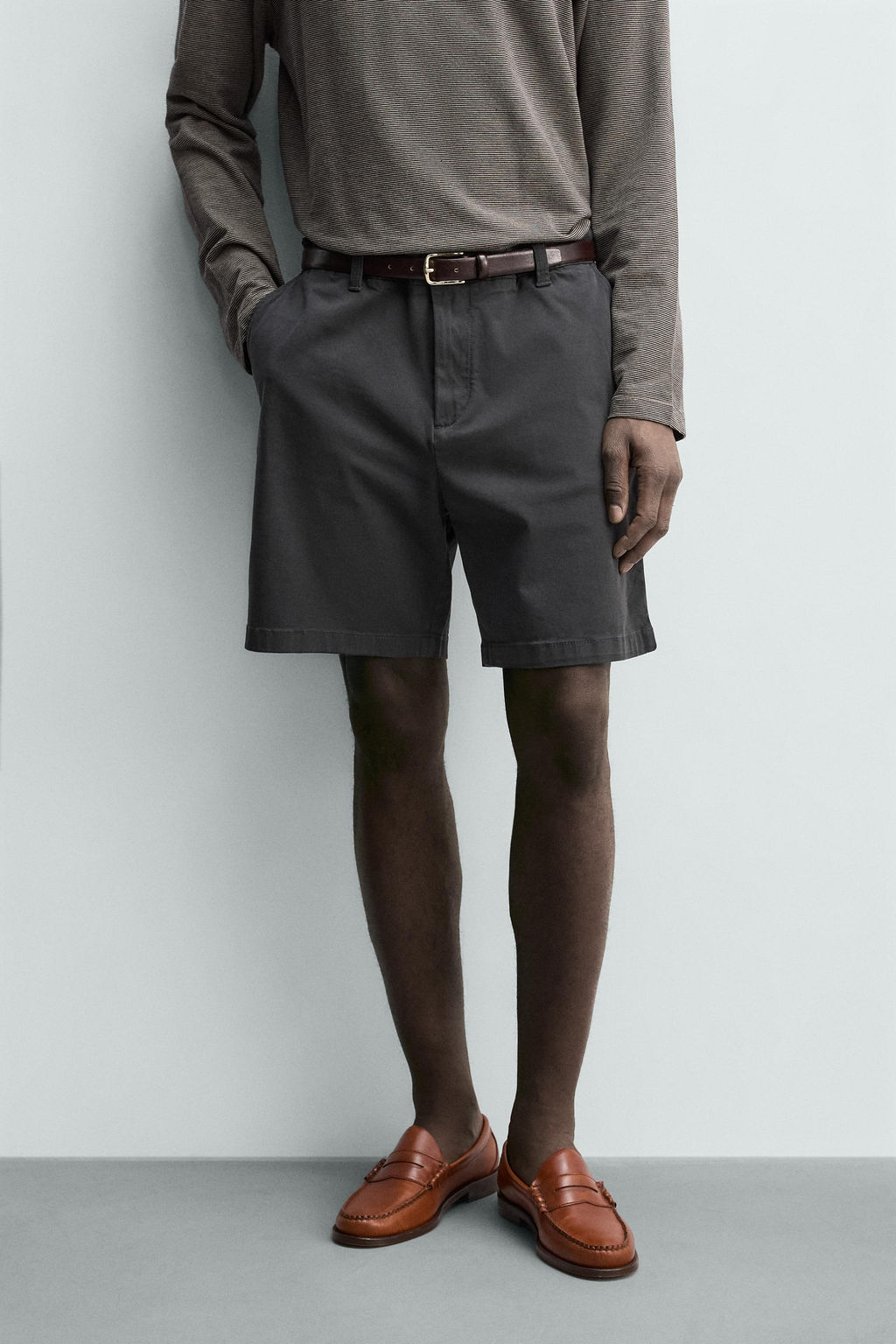 BERMUDA CHINO REGULAR FIT / Gris azul - Zara фото 2