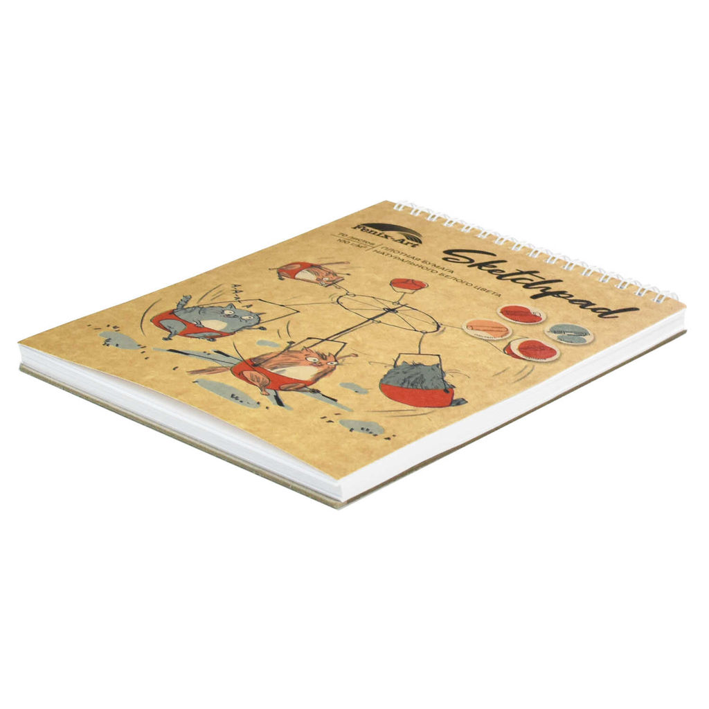 Скетчпад А5 148х195 мм, 70 л, блок - белый офсет 100 г/м?, арт. 60670 КОТО-КАРУСЕЛЬ - Феникс+ фото 2