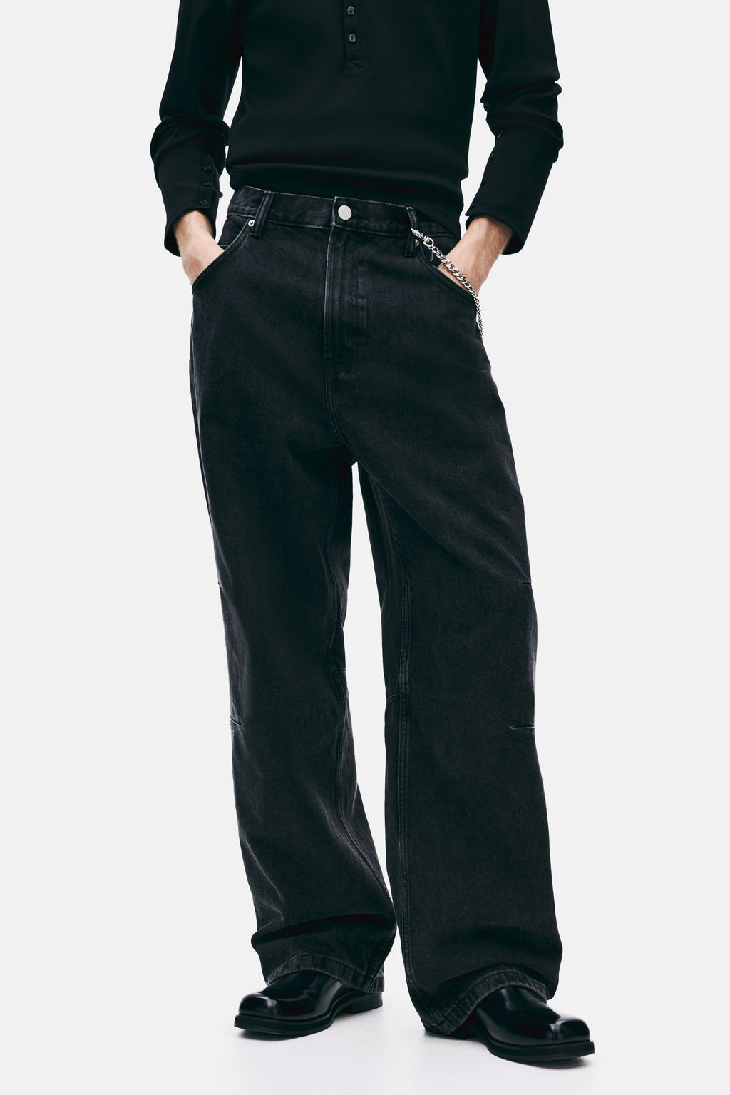 Vaquero baggy con pinzas - H&m фото 8