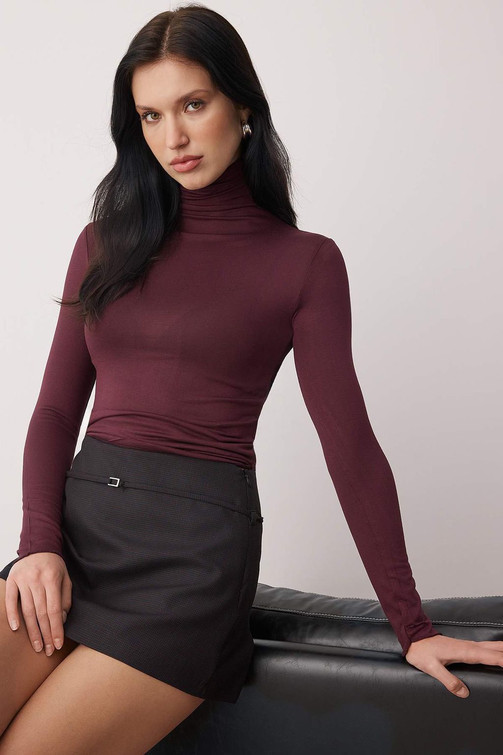 Murdum Transparan Dik Yaka Esnek Normal Boy Orme Bluz TWOAW26BZ00266