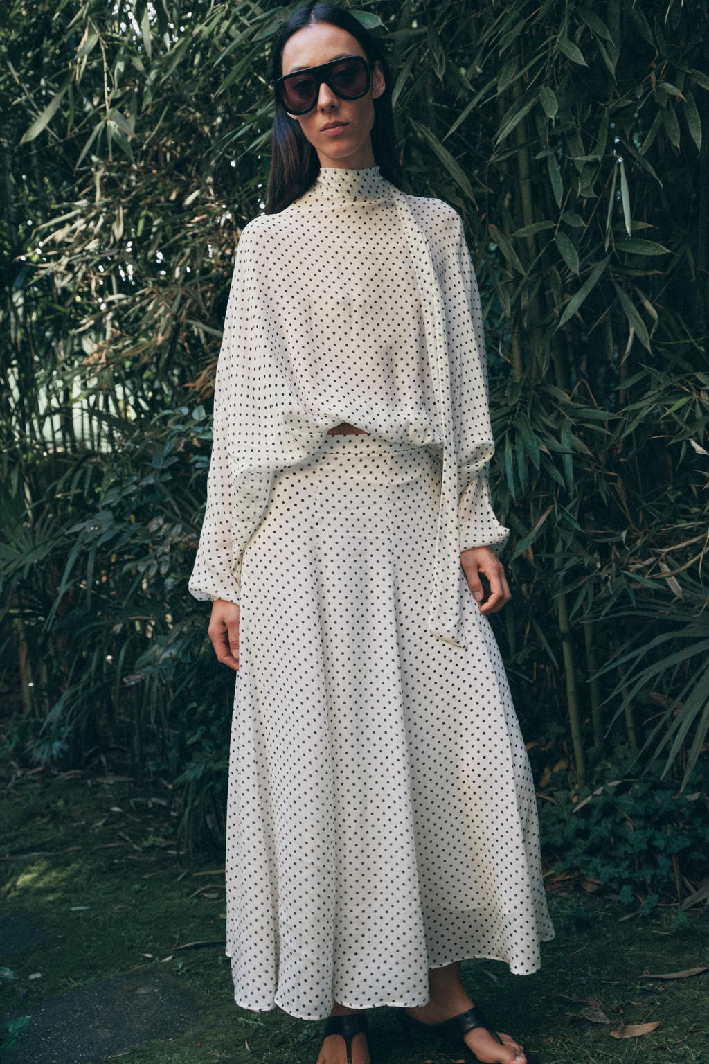 BLUSA LUNARES ZW COLLECTION / Blanco / Negro