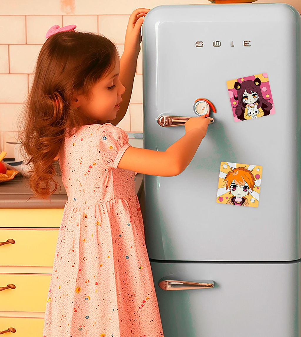 ФРЕЯ PNBM-016 Набор для раскрашивания по номерам (на магните) 9 х 9 см Милые анимешки  фото 4