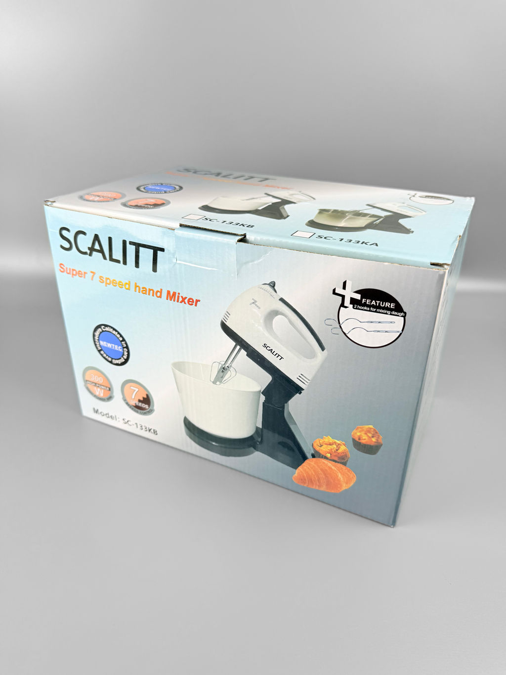 Миксер 200Вт, с нержавеющей чашей 2л. На подставке SC-133KA OLS-HC-10