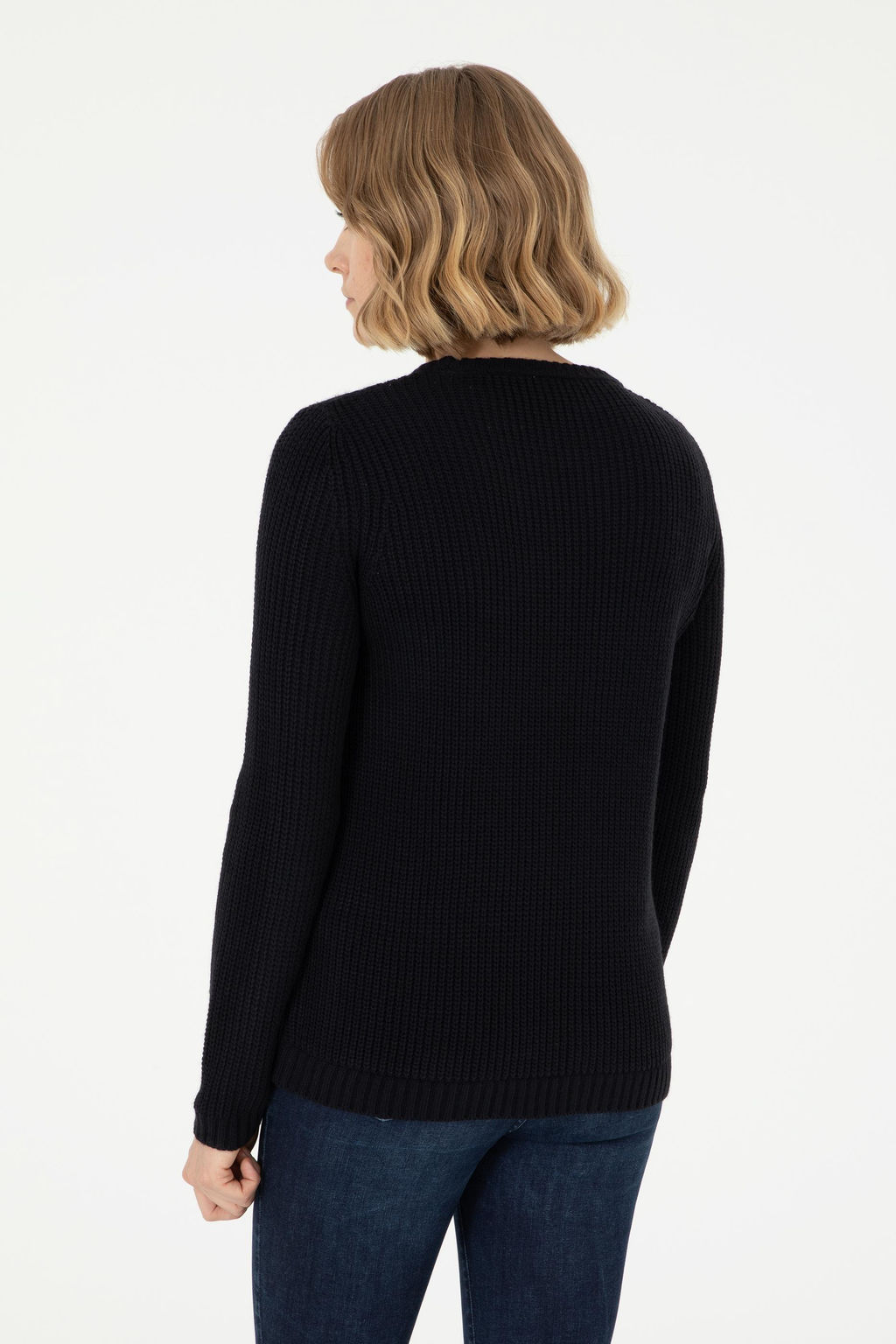 Женский темно-синий свитер - U.s. polo assn фото 5