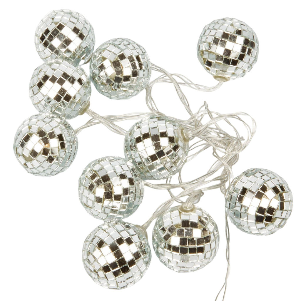 ULD-S1800-010/STB/3AA WARM WHITE IP20 DISCOBALLS Гирлянда светодиодная Диско, на батарейках 3AA (не в/к), 1,8м. 10 светодиодов. Теплый белый свет. Провод прозрачный. TM Uniel