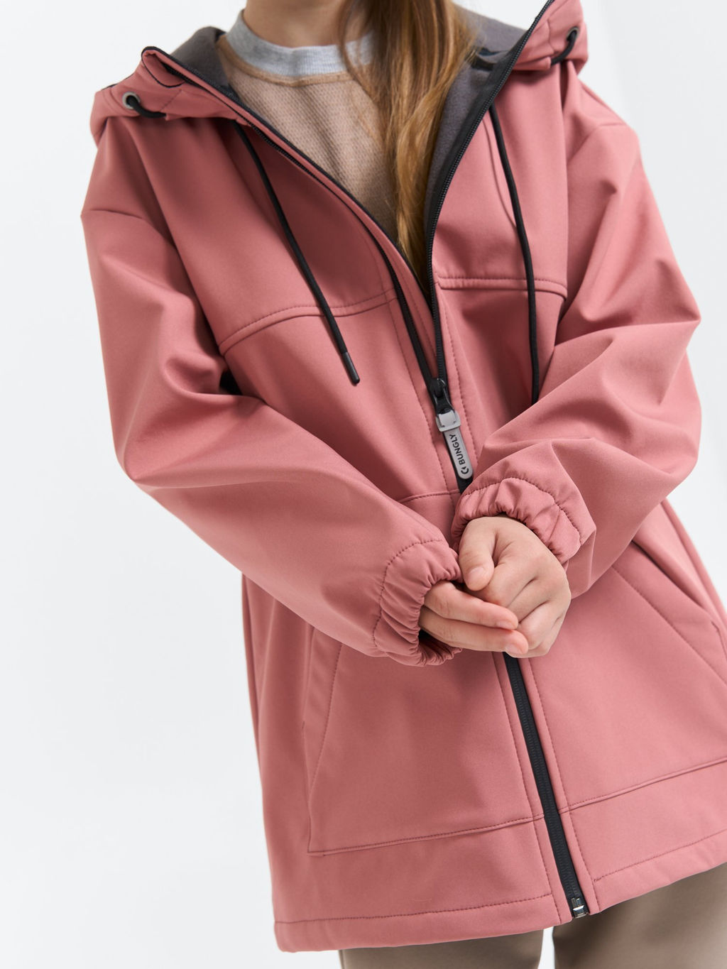 Куртка Softshell демисезонная Пепельная роза 7+ - Bungly фото 4