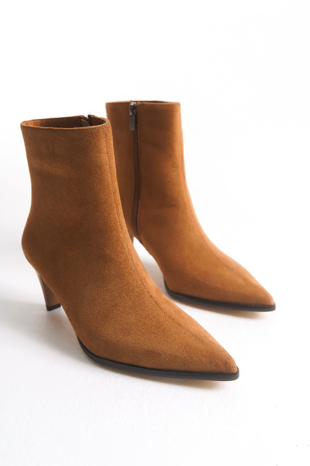 Taba Suet Sivri Burun Ince Topuklu Kad?n Bot 
TAKAW26BO00049 - Trendyolmilla фото 6