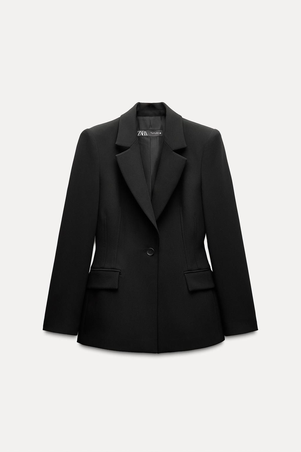 FITTED BLAZER WITH SHOULDER PADS - Zara фото 10