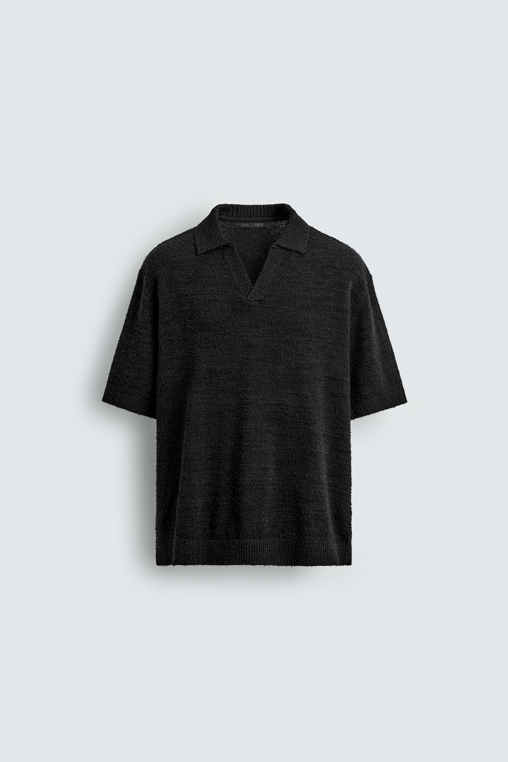 POLO PUNTO RELAXED FIT TEXTURA / Negro - Zara фото 7