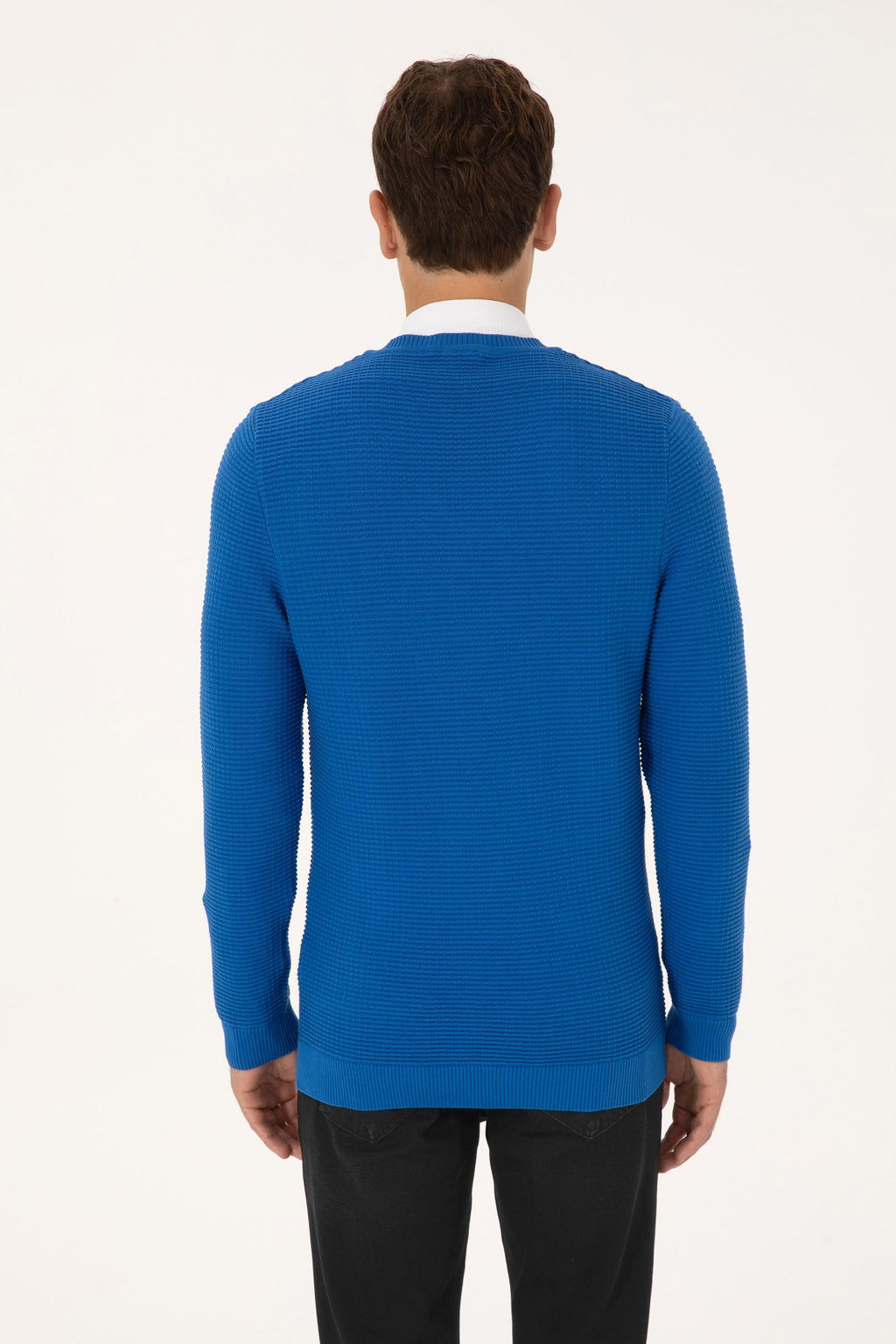 Erkek Regular Fit V Yaka Saks Kazak - U.s. polo assn фото 5