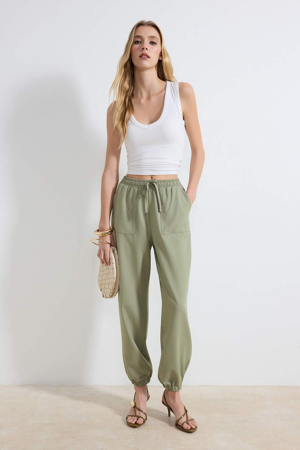 Haki Jogger Rahat Kesim Pantolon TWOSS26PL00060