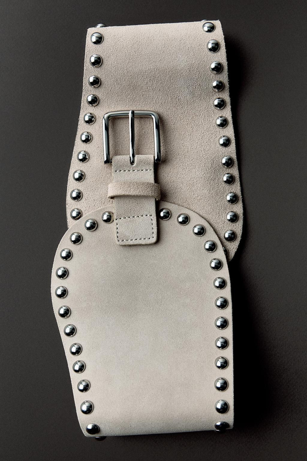 STUDDED LEATHER CORSET BELT - Zara фото 6