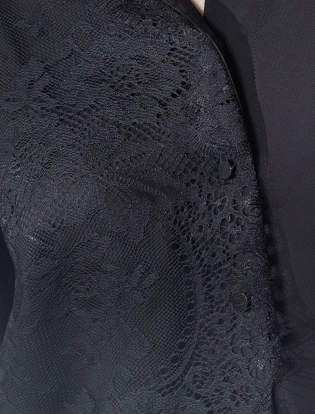 Блузка вечерняя из креп шифона с кружевом