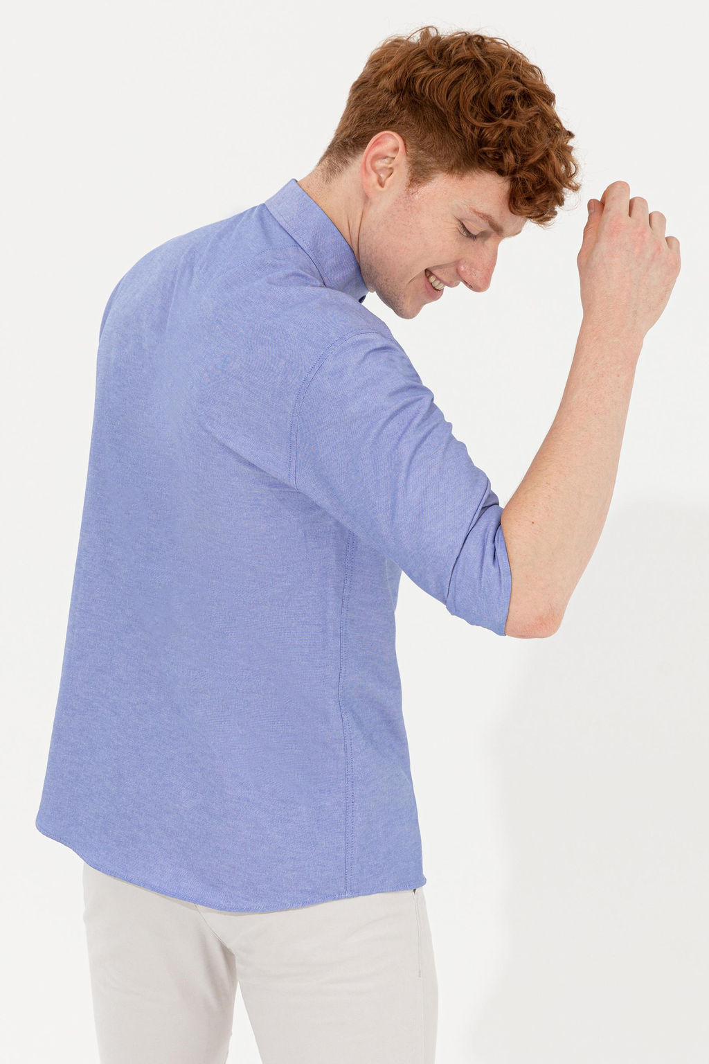 Erkek Saks Uzun Kollu Basic G_mlek