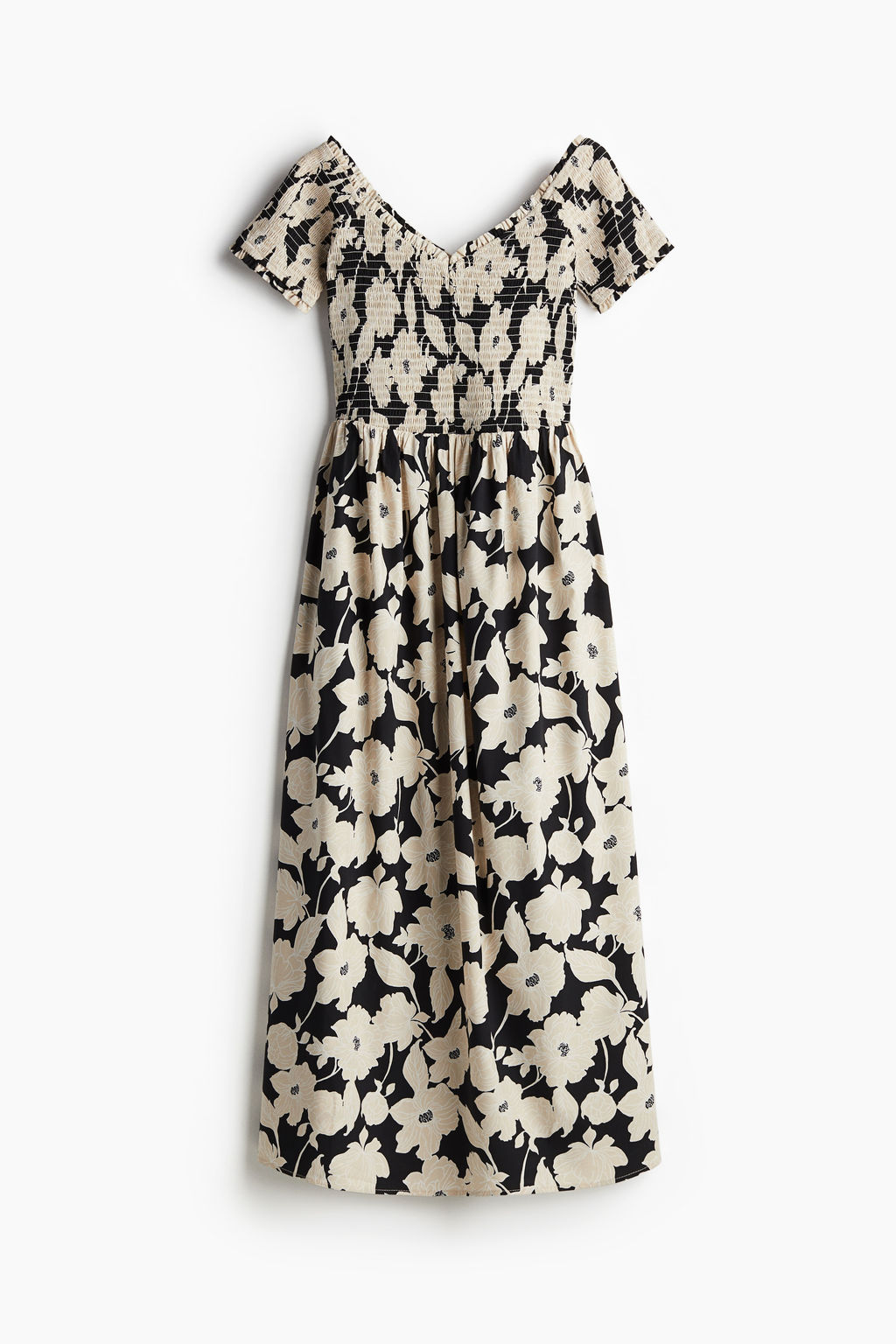 Vestido off-the-shoulder con cuerpo nido de abeja - H&m фото 8