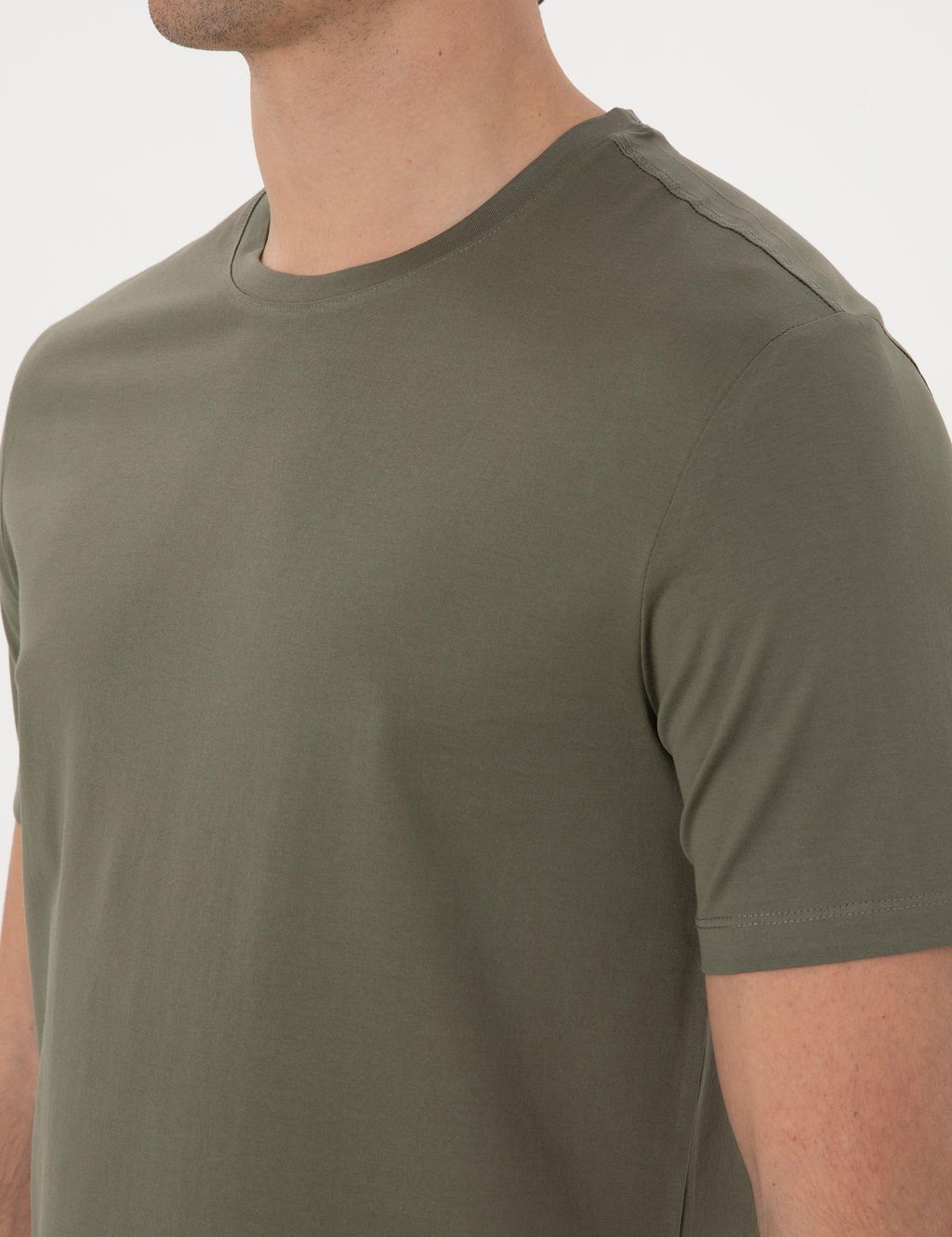 Haki Slim Fit Merserize Basic Ti__rt - Pierre cardin фото 14