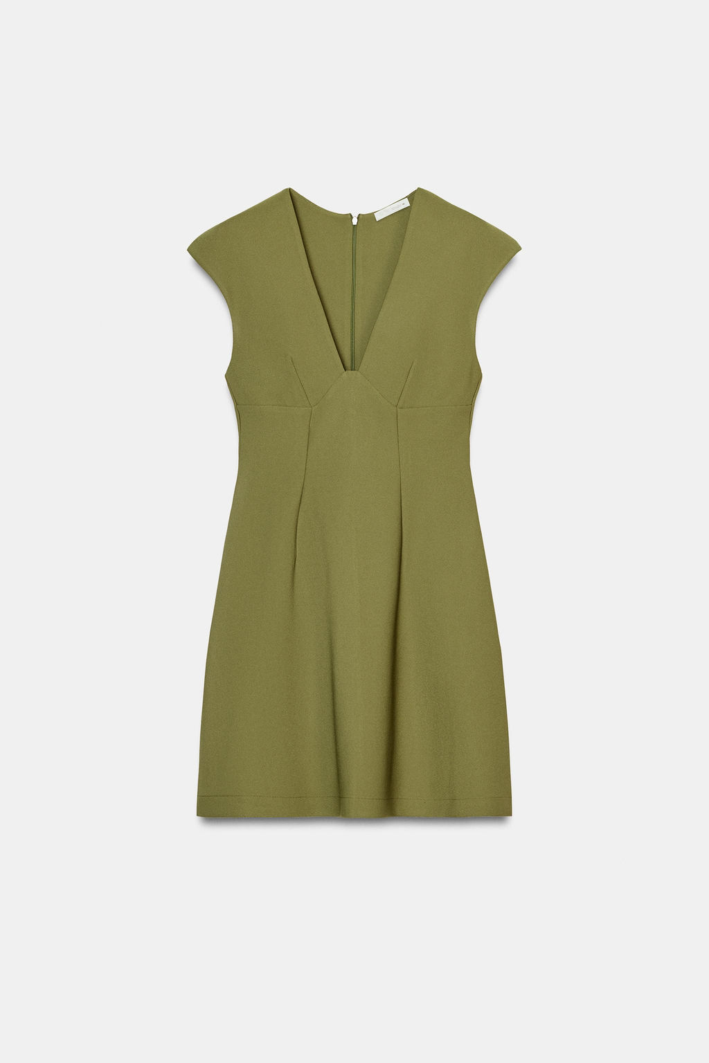 VESTIDO ESCOTE PICO CREPE / Pistacho - Zara фото 6
