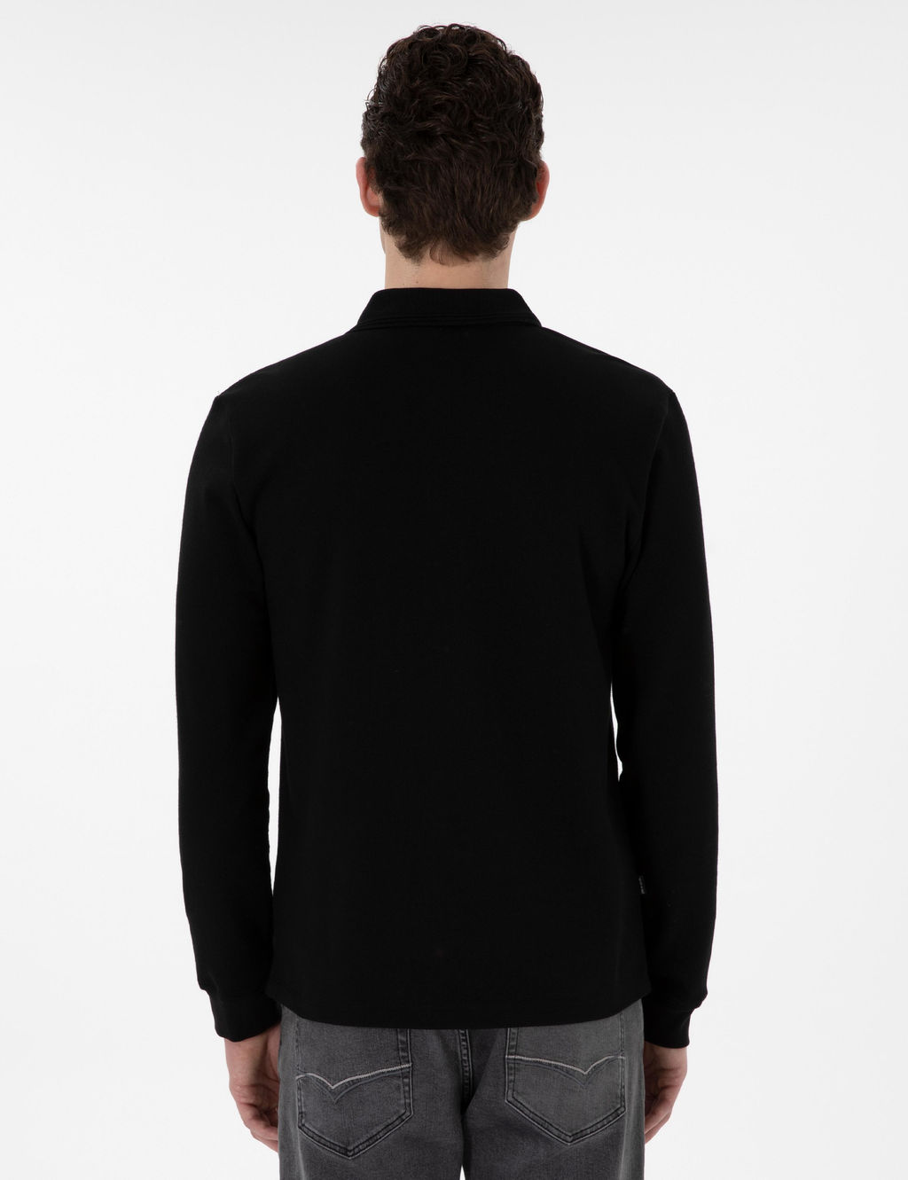 Siyah Slim Fit Sweatshirt - Pierre cardin фото 5