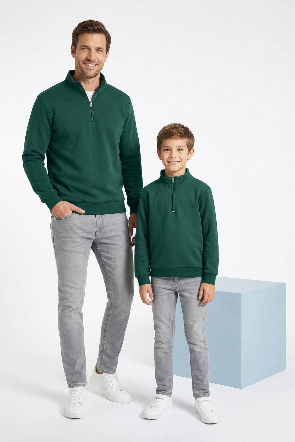 Lacivert Pamuklu Duz/Basic Dik Yaka Regular Orme Erkek Cocuk Sweatshirt TKDAW26SW00008 - Trendyolmilla фото 11