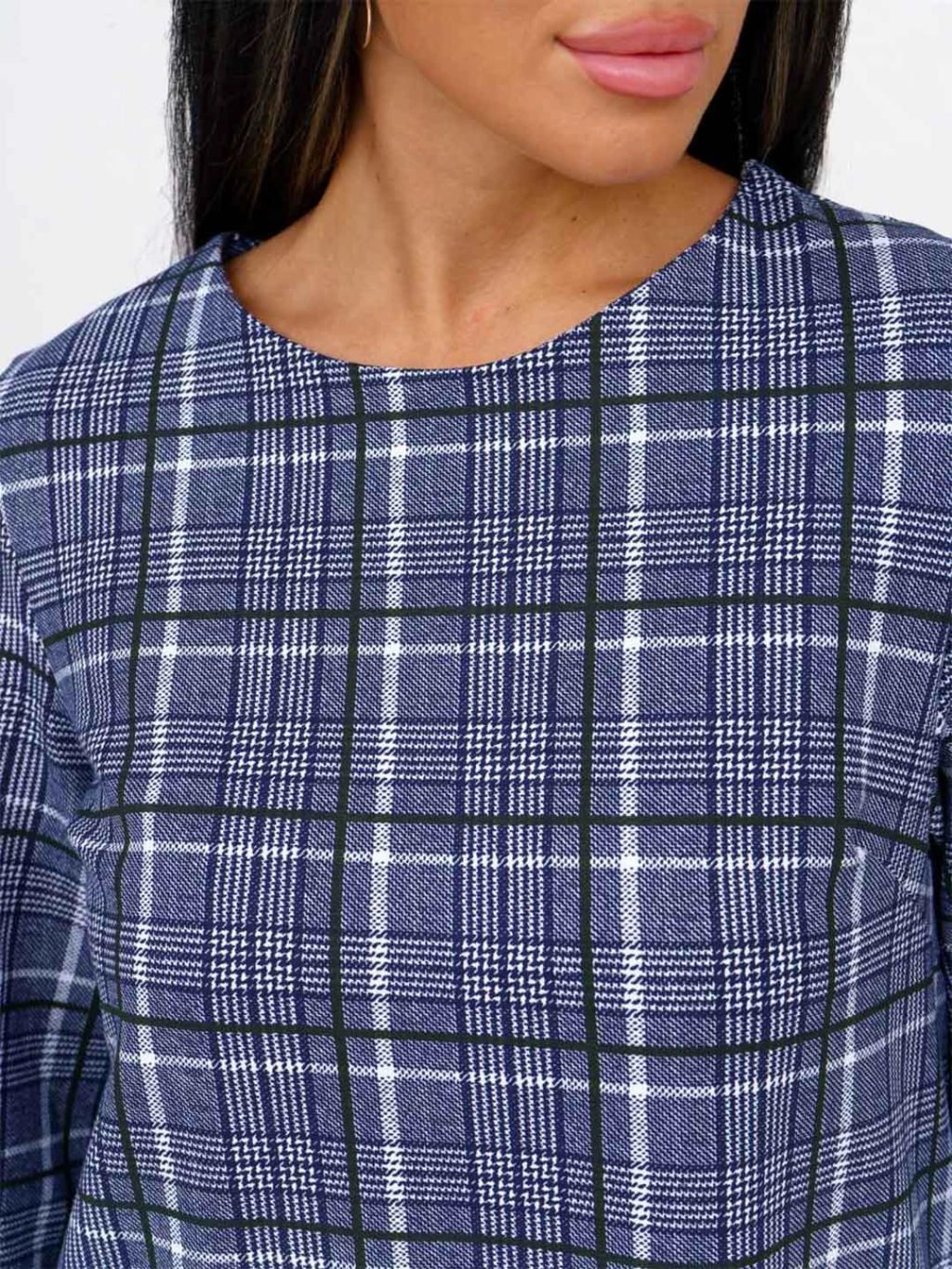 Платье женское, цвет синий белый