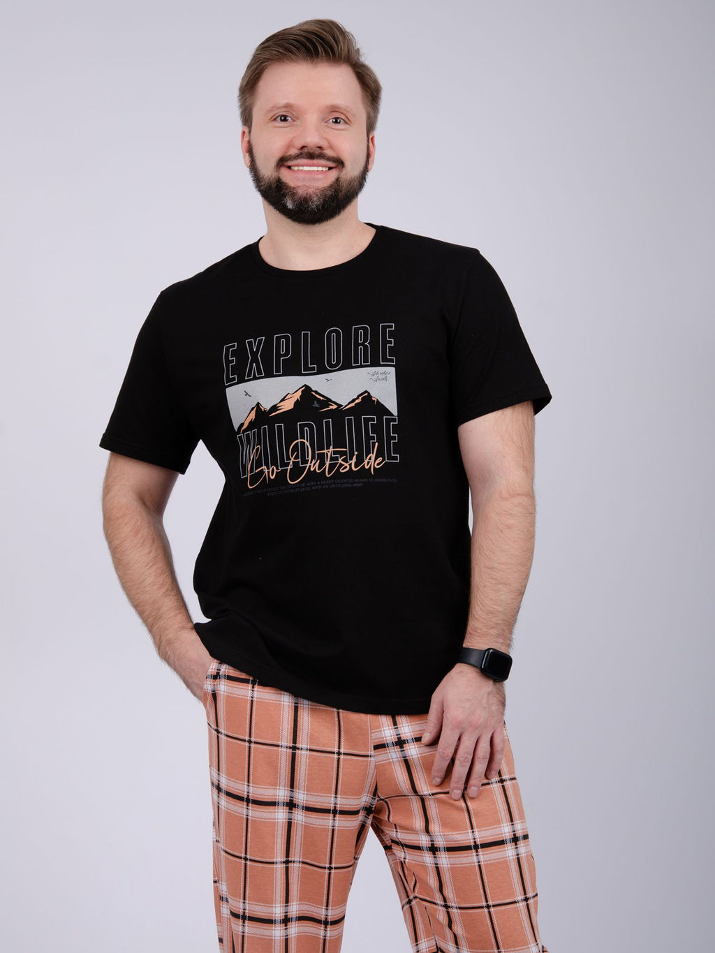 Пижама "Альпы 2" брюки, трикотаж