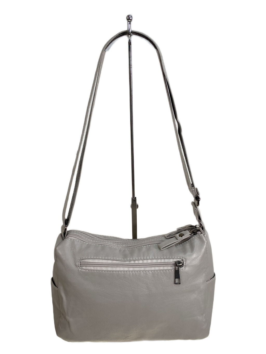 Женская сумка из искусственной кожи, цвет светло серый - Greta фото 2