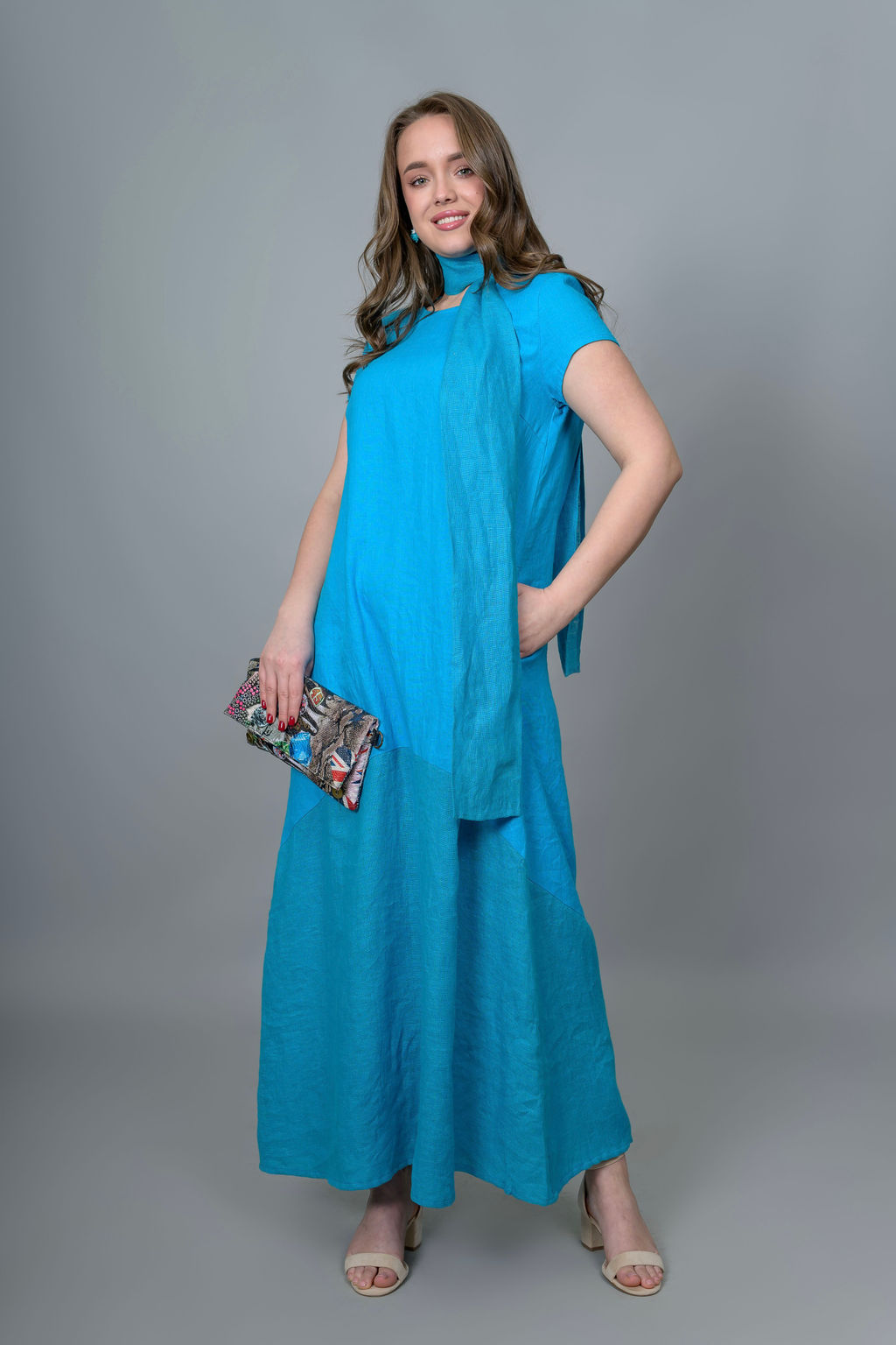 Платье 100% лен