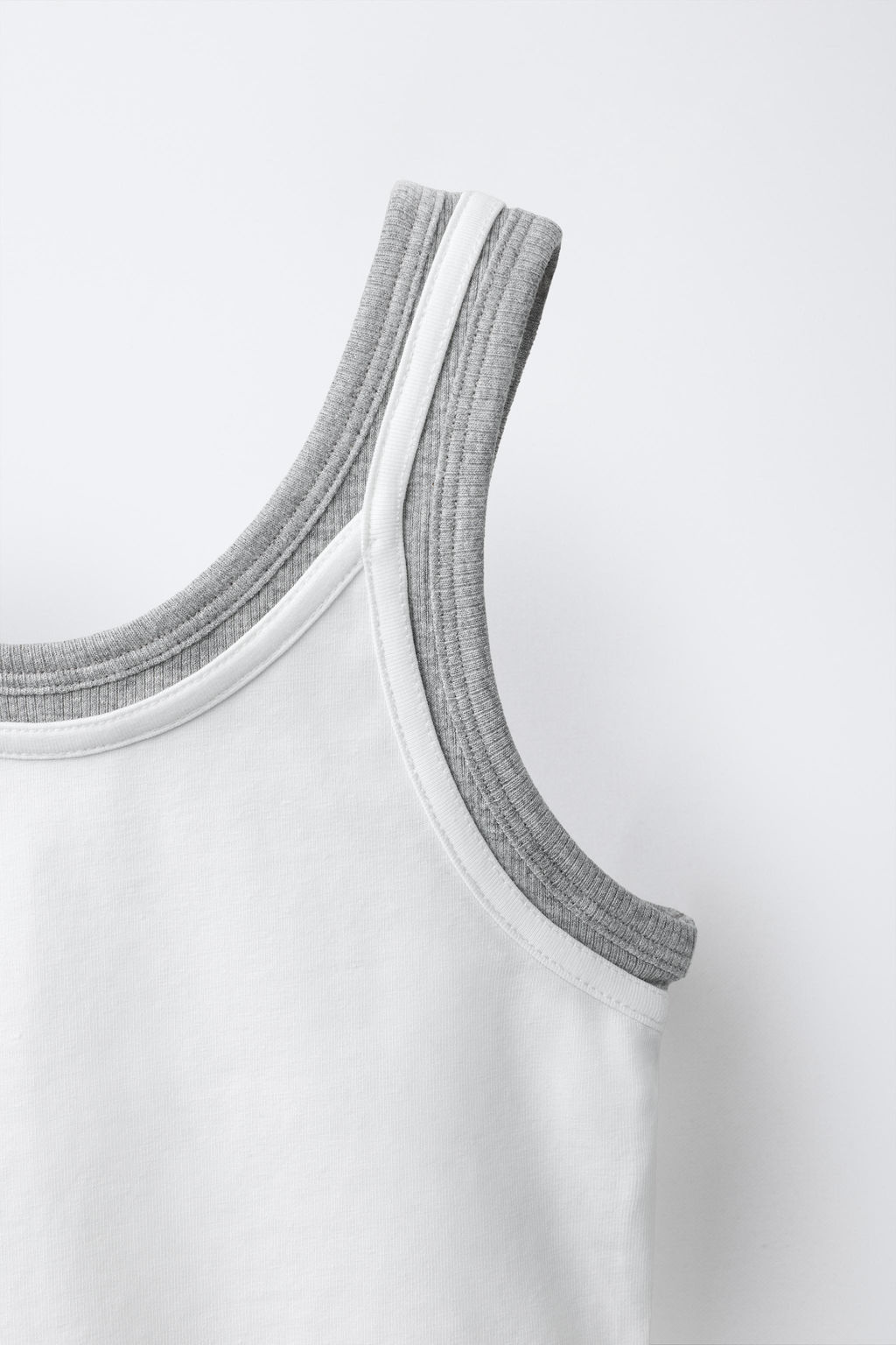 TOP DOBLE CONTRASTE / Blanco - Zara фото 3