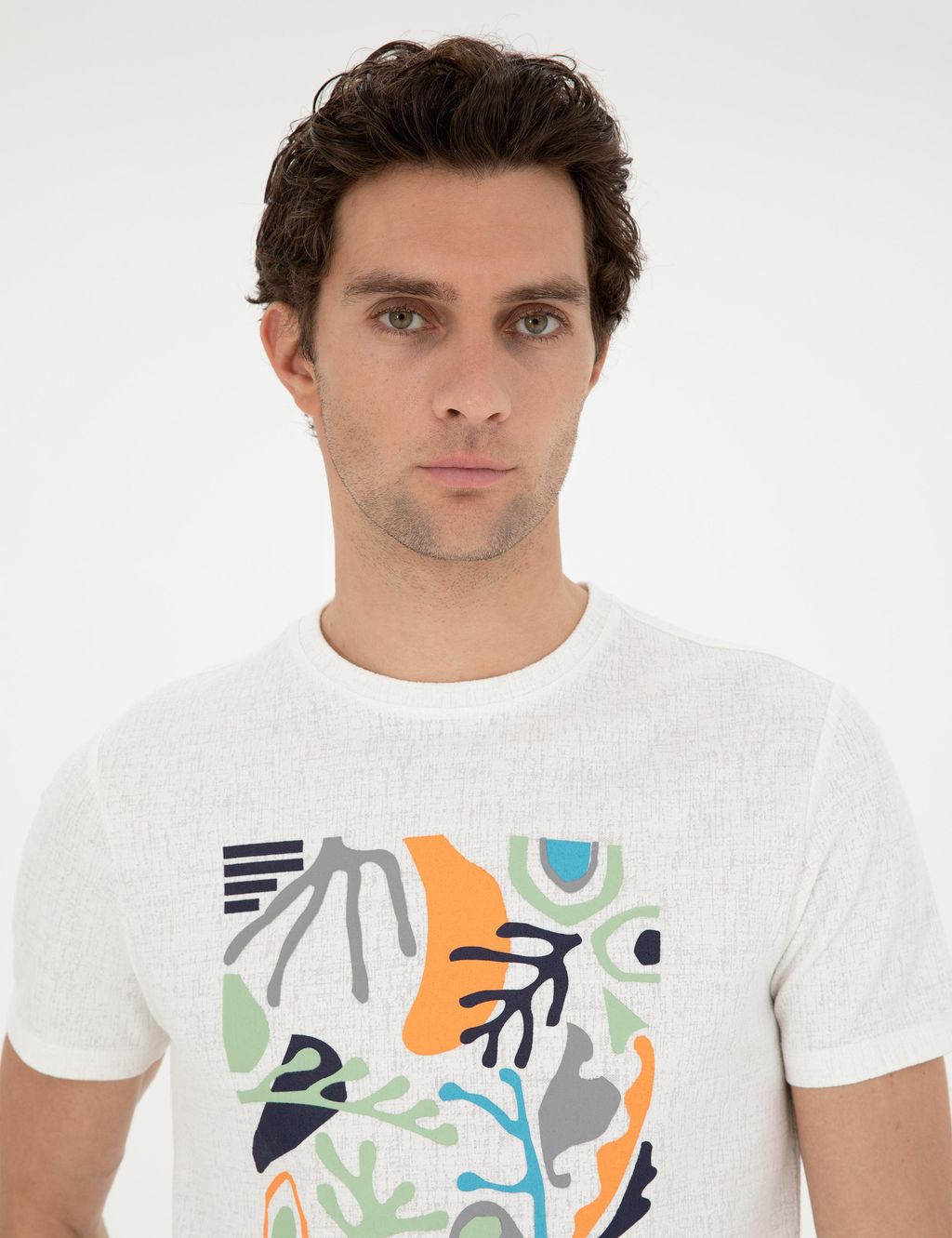 Белая приталенная футболка с круглым вырезом - Cacharel фото 2