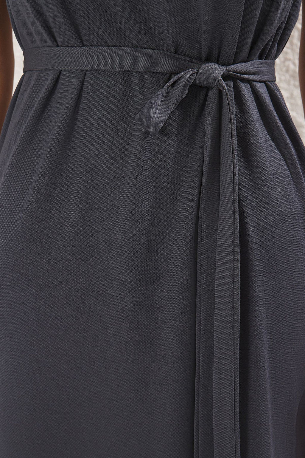 Trendyolmilla Antrasit Duz Vatkal? Maxi Vatkal? Bisiklet Yaka Shift/Duz Kesim Orme Elbise TWOSS25EL00329