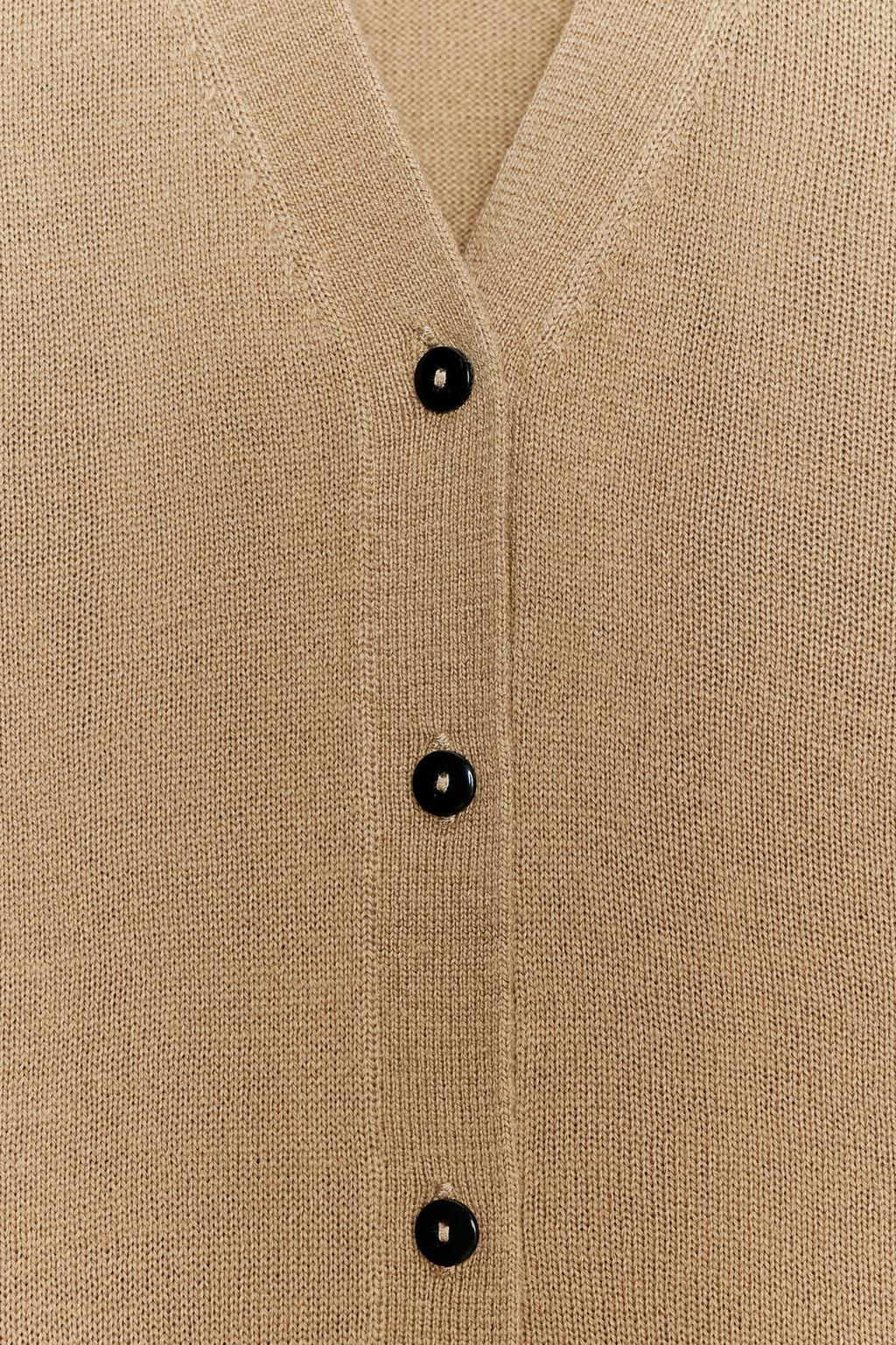 PLAIN KNIT WAISTCOAT TOP - Zara фото 7